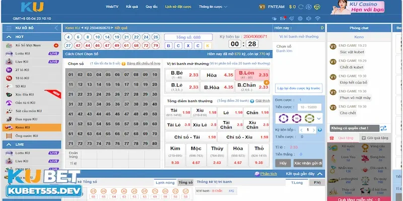 cách chơi Keno Kubet